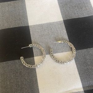 Kendra Scott Silver filigree hoops
